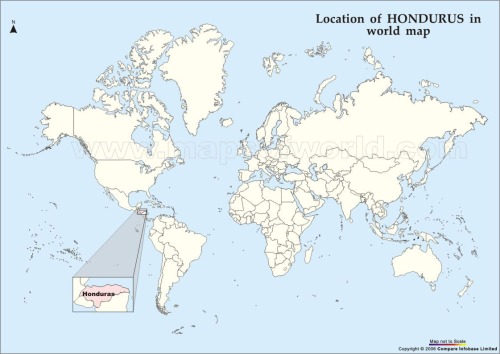 World Map Of Honduras. in the world is Honduras.